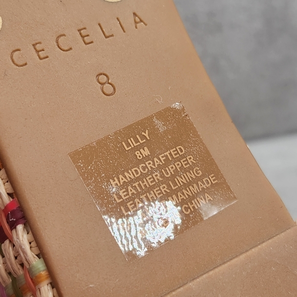 Cecelia Wedge Sandals 8 Pink Lilly Chunky Flower Leather Woven Strappy New $180 - Picture 13 of 13